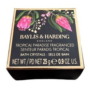 Baylis & Harding Tropical Paradise Fragranced Bath Crystals 25g 0.9oz Box NEW